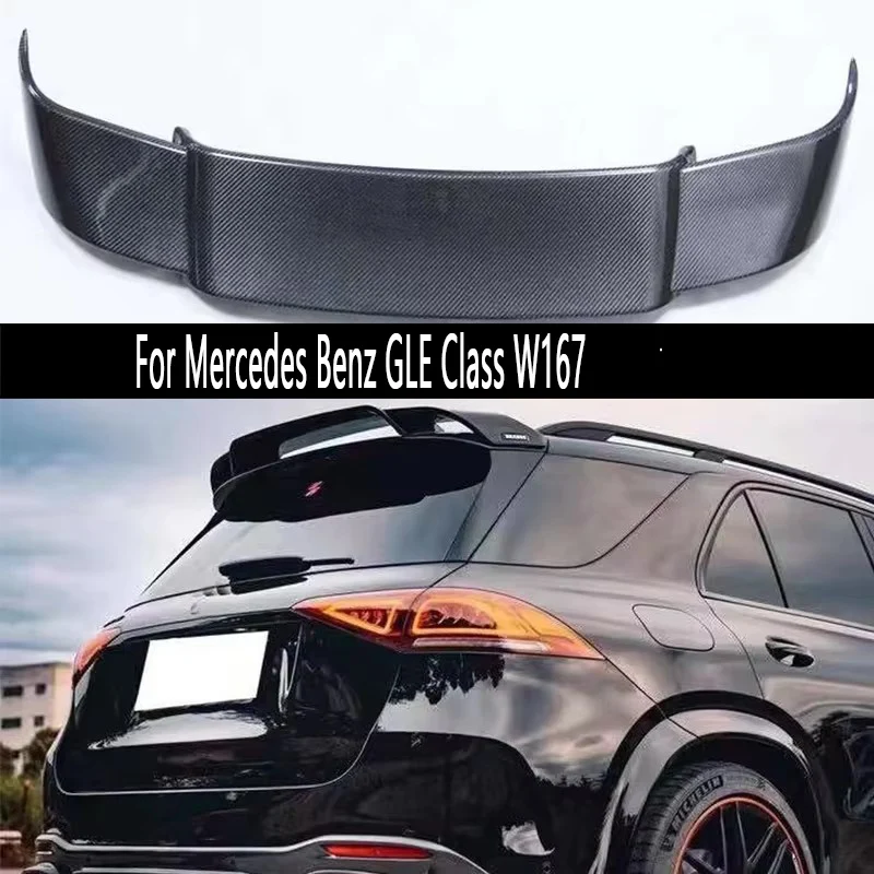 

For Mercedes Benz GLE Class W167 GLE350 450 2021 Carbon Fiber Tail fins Rear Spoiler Duckbill Car Wing Retrofit the rear wing