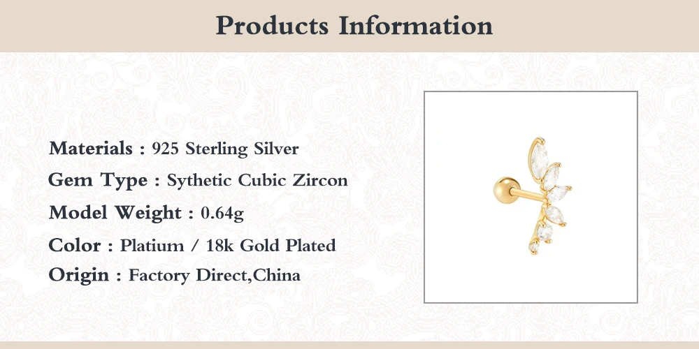 Aide 925 Sterling Silber 1pc Geometrie Multi Piercing Stud Ohrringe Für Frauen K Gold Einfache Elegante Quaste Schmuck Geschenk Pendiente – Detail 8