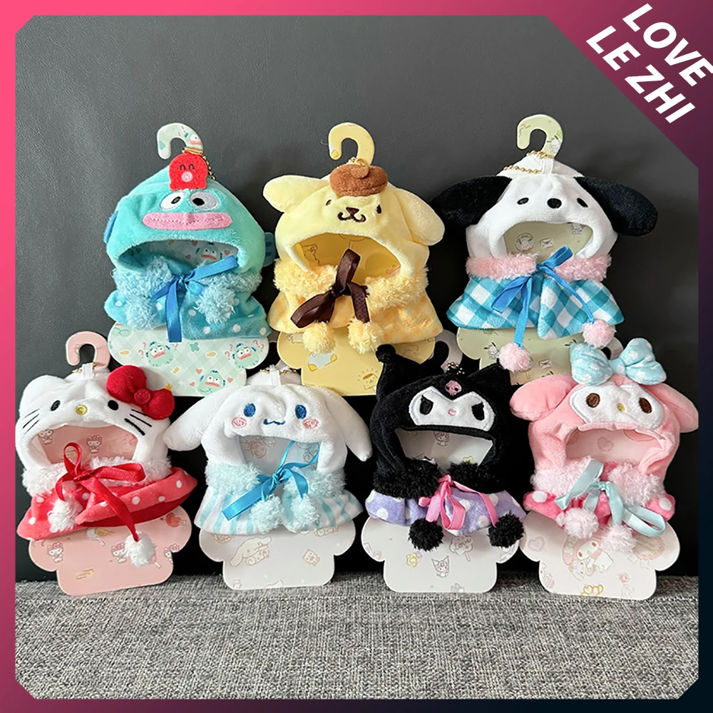 

Sanrio Kuromi My Melody Cartoon Plush Doll Cape Clothes Cinnamoroll Hello Kitty Mini Doll Cloak Clothing Accessories Girls Gift