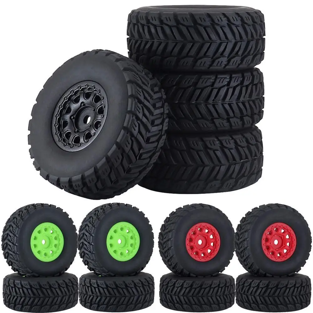 4pcs 65mm 고무 타이어 12mm 육각형 Ara550116 Arrma 1/14 Mojave Grom Rc 자동차 업그레이드 부품 액세서리에 적합