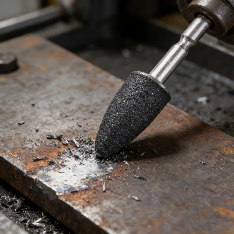 

10 шт., шлифовальный камень в форме конуса, 1/4 дюйма, шестигранный хвостовик, абразивный камень, шлифовальные насадки из оксида алюминия для шлифовальной машины, аксессуары для вращающихся инструментов