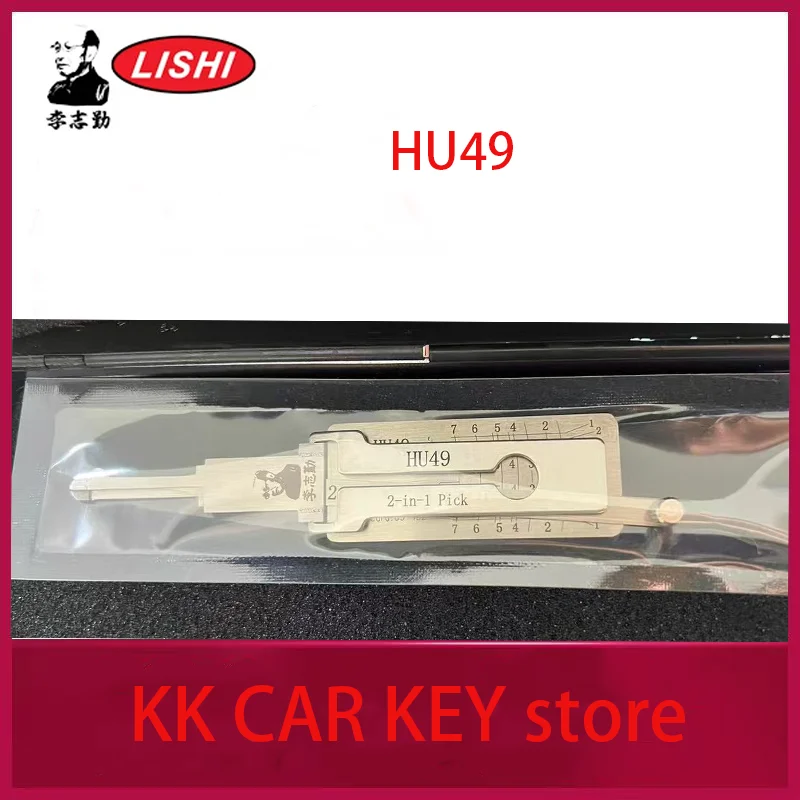 Lishi HU49 2in1 Decoder and Pick Is Designed for AUDI,FOR SEAT, FOR VW [Flat 7 Cut] Picklock Locksmit Lockpicking Lock