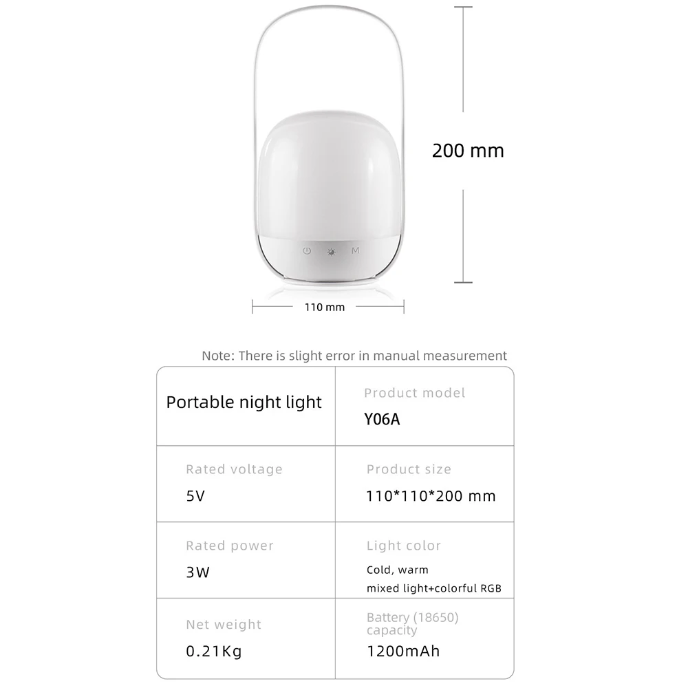 RGB التحكم عن بعد المقهى مصباح USB قابلة للشحن 1200mAh بطارية تعمل بالطاقة المحمولة ضوء الليل في الهواء الطلق يده التخييم مصباح #6