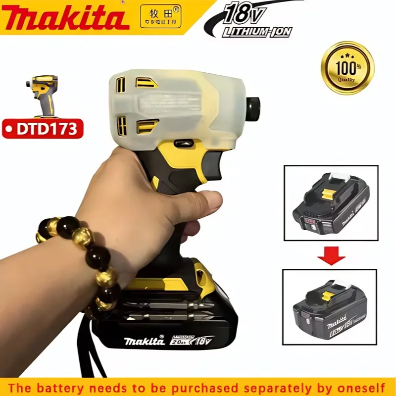 

Genuine 6Ah Makita 18V 6.0Ah battery, Makita DTW700 DHW180 DGH181 DTD173 DAS180 DDF487 DTW285 TW004G power tools battery