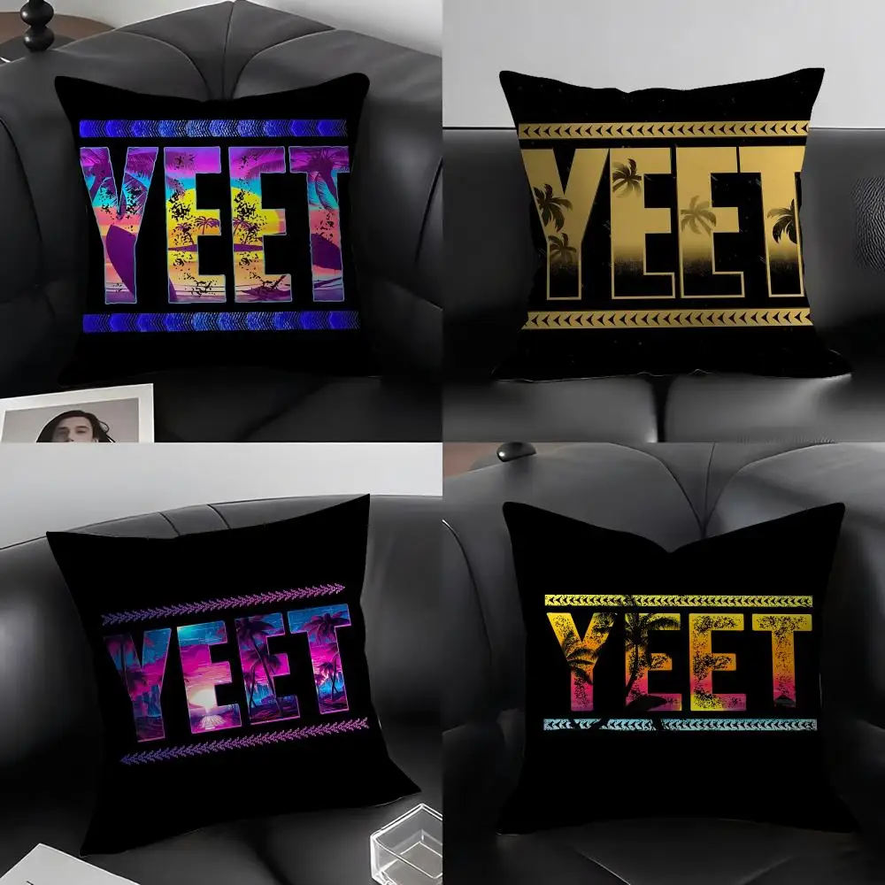 Funny YEET Cushion Cover Pillowcase Ultra Soft Skin Friendly Fabric Cloud Like Comfort & Concealed Zipper