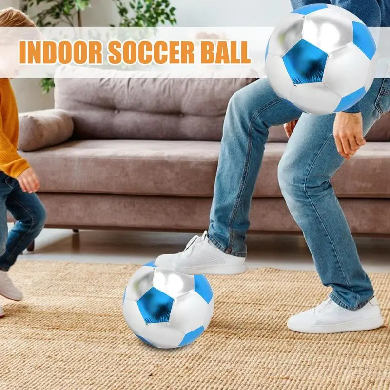 Indoor Silent Soccer Ball 25cm Silent Football Ball PVC inflatable Ball Easy to Grip High Density inflatable Quiet Training Ball