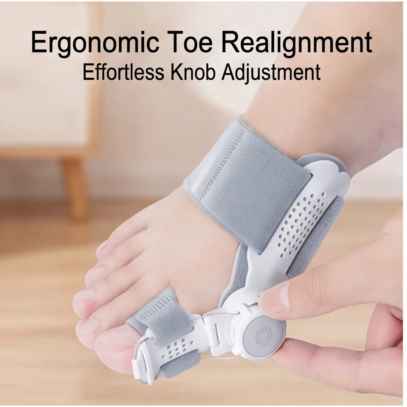 Big Toe Separator Cushion Rotatable Silicone Pad for Left and Right Foot Daily Toe Buffer