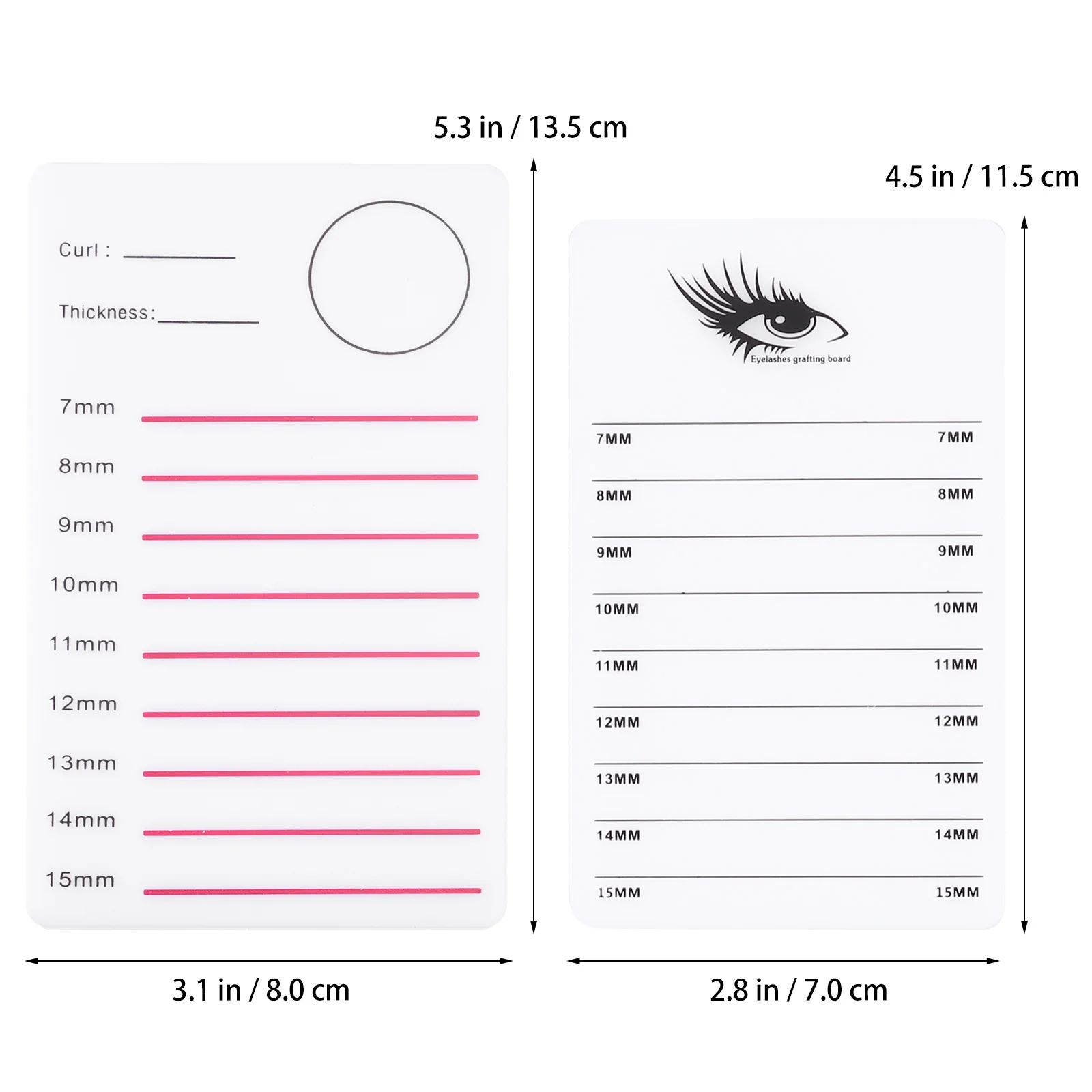 

2Pcs Lash Holder Acrylic Pallet Strong Lash Extension Grafting Plate Professional Eyelash Extension Tool Salon Makeup Display
