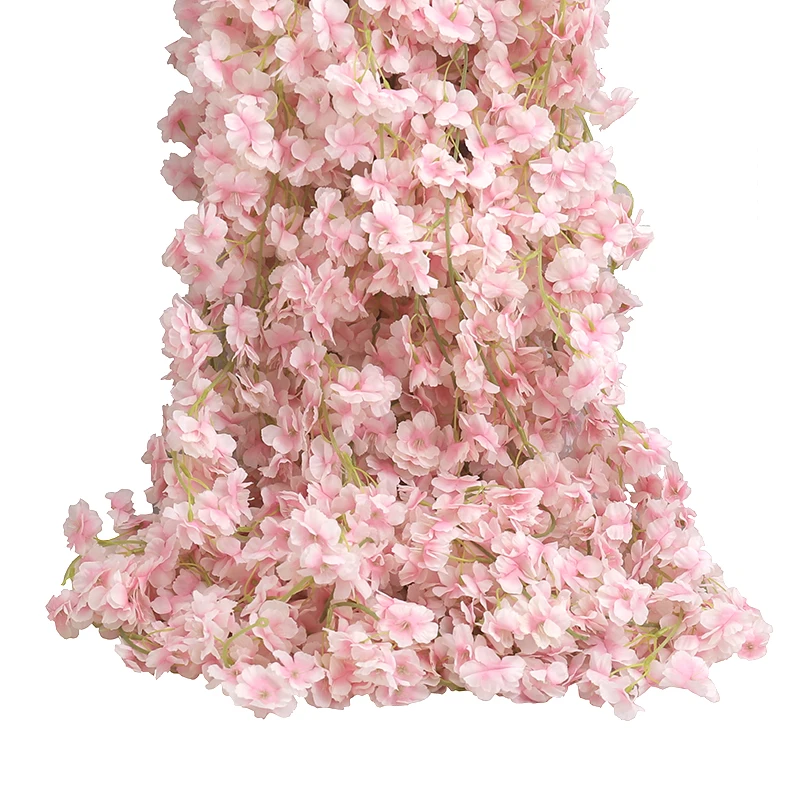 1.8M Cherry Blossom Artificial Flowers Garland Wedding Arch Garden Backdrop Home Party Hotel Decor Silk Sakura Fake Flower Vines