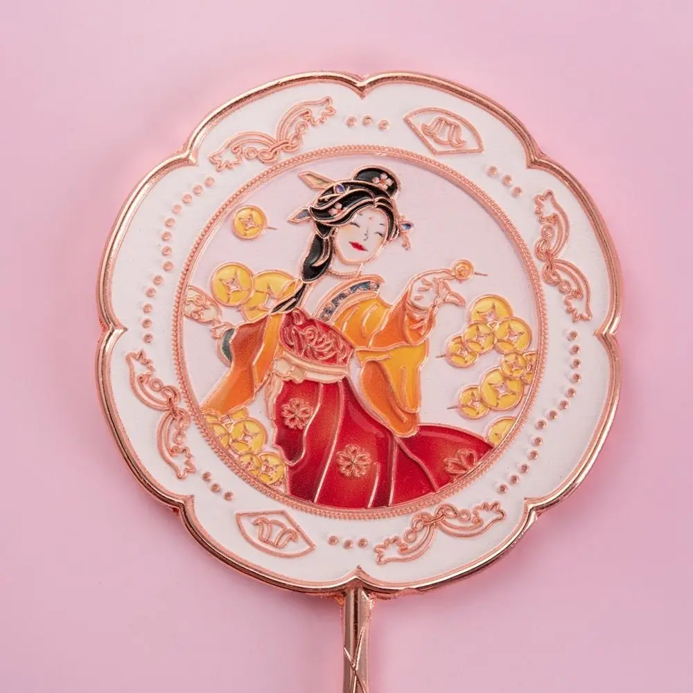 Draagbare 3D-bloem make-upspiegel Chinese stijl Prachtige metalen cosmetische spiegel Vlinder getextureerde cartoon make-upspiegel voor thuis