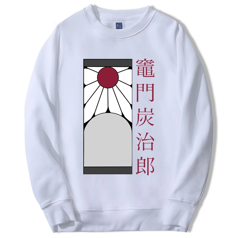 

Demon Slayer Anime Hoodies Mens Tanjirou Manga Kimetsu No Yaiba Graphic Unisex Sweatshirt Harajuku Round Neck Moletom Streetwear