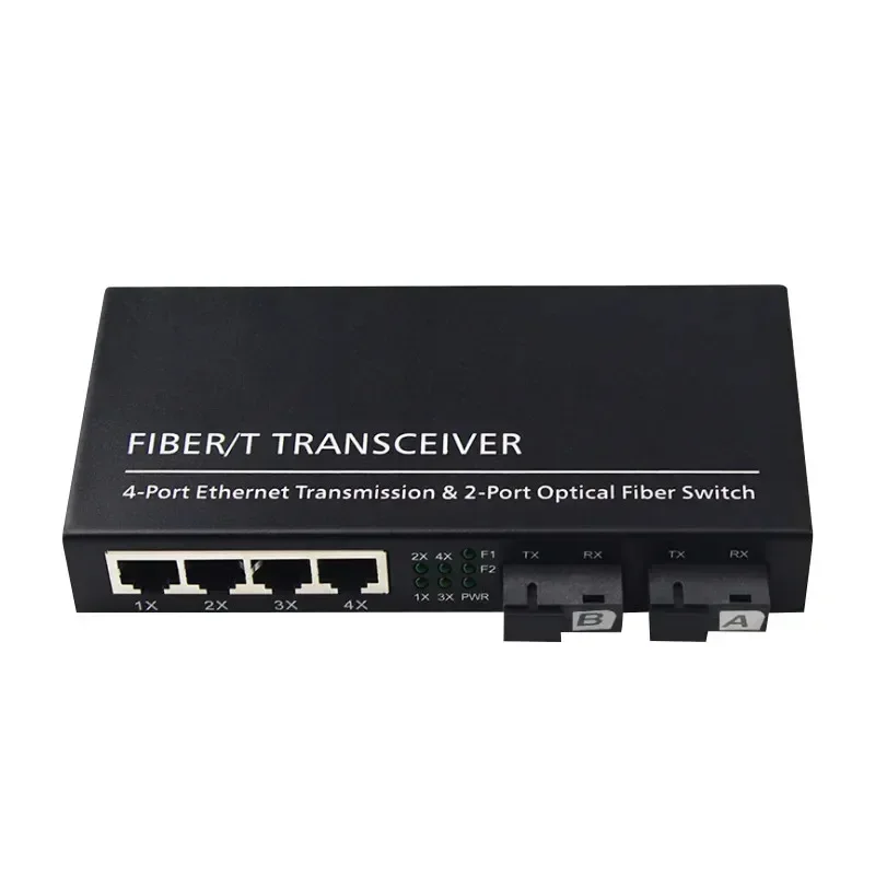 2F4E Fast Erhetnet Switch 100/1000M 2 Fiber Port 155M 2 SC 25KM 4 UTP RJ45 Fiber Optical Switch
