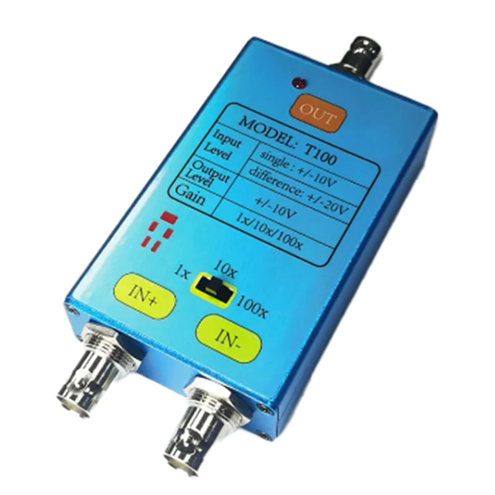 

New 100MHz Bandwidth Oscilloscope Differential Probe DDS Gain Split Probe Signal Amplifier 100X 10X 1X