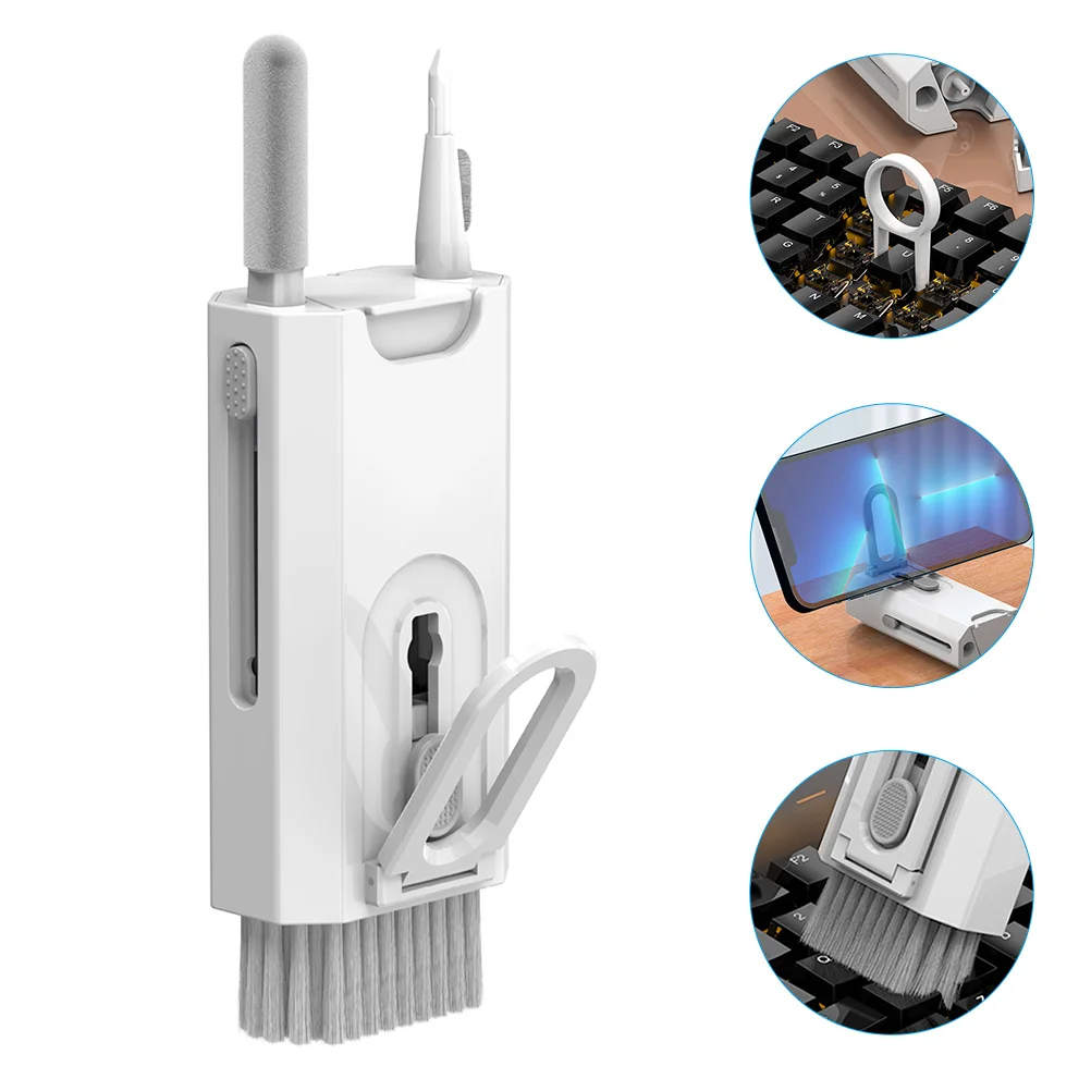 

Multifunctional Earphone Cleaning Kit Reusable Flocking Sponge Metal Nib Screen Cleaner Spout For Headphone Charging Port Laptop