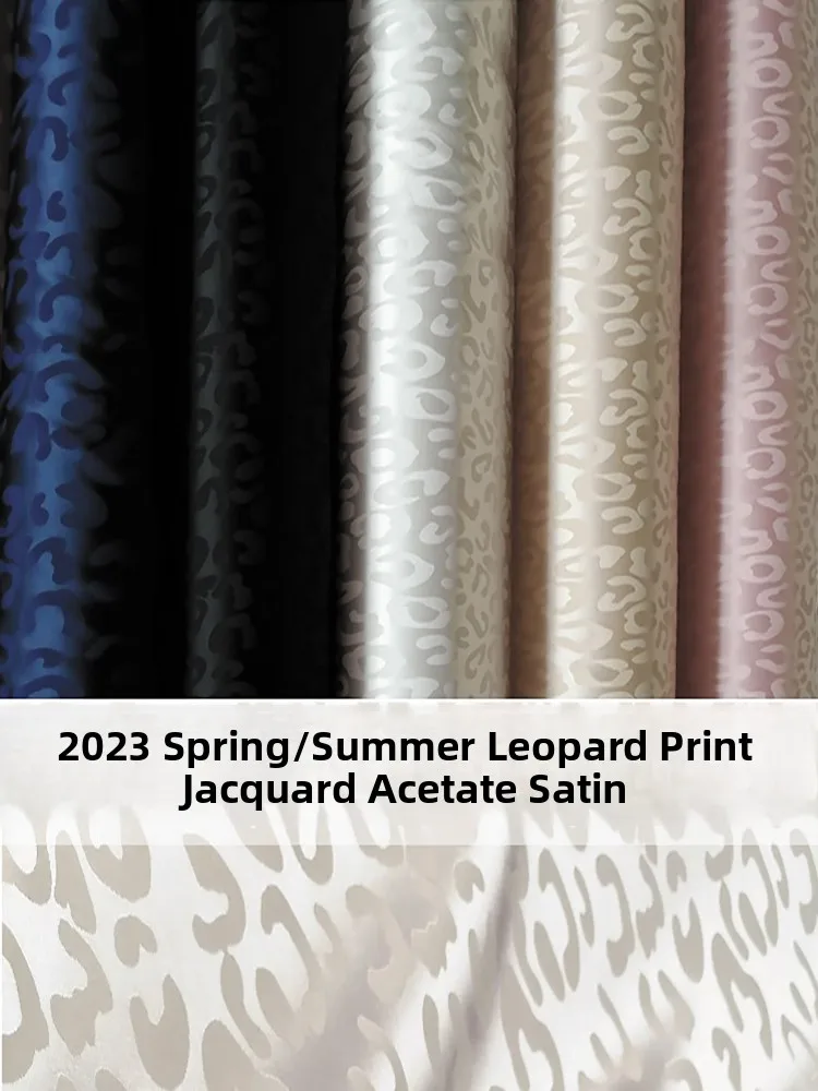 

Новая легкая эластичная ткань из лиоцелла с эффектом шелка для платьев-рубашек Ханьфу с вышивкой в виде леопардового узора, весна-лето