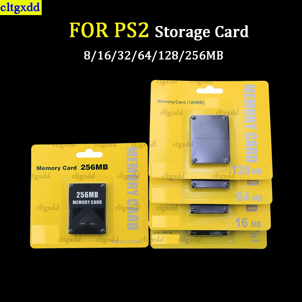 

Cltgxdd 1piece FOR PS2 console storage card 8MB/16MB/32MB/64MB/128MB/256MB memory card expansion card slim game data