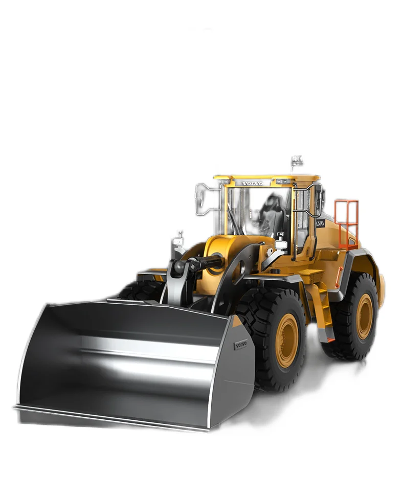 Double Bulldozer E592-003 1/16 RC Alloy Loader Truck Engineering Earth mover Construction Giant Shovel Bulldozer