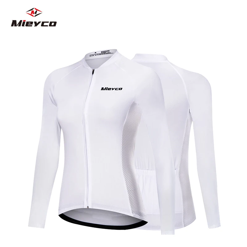Women Cycling Jersey Long Sleeves Women White Bicycle Jersey Team Summer Premium Anti UV Cycle Clothes