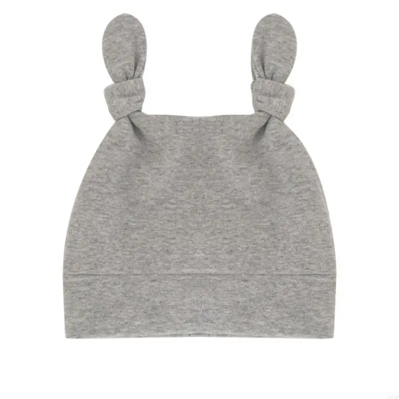 

95AE Baby Soft Hat Newborn Infant Double Knot Beanie Cap Bonnet Bandanas Turban Headwrap Headdress for Infants Hat