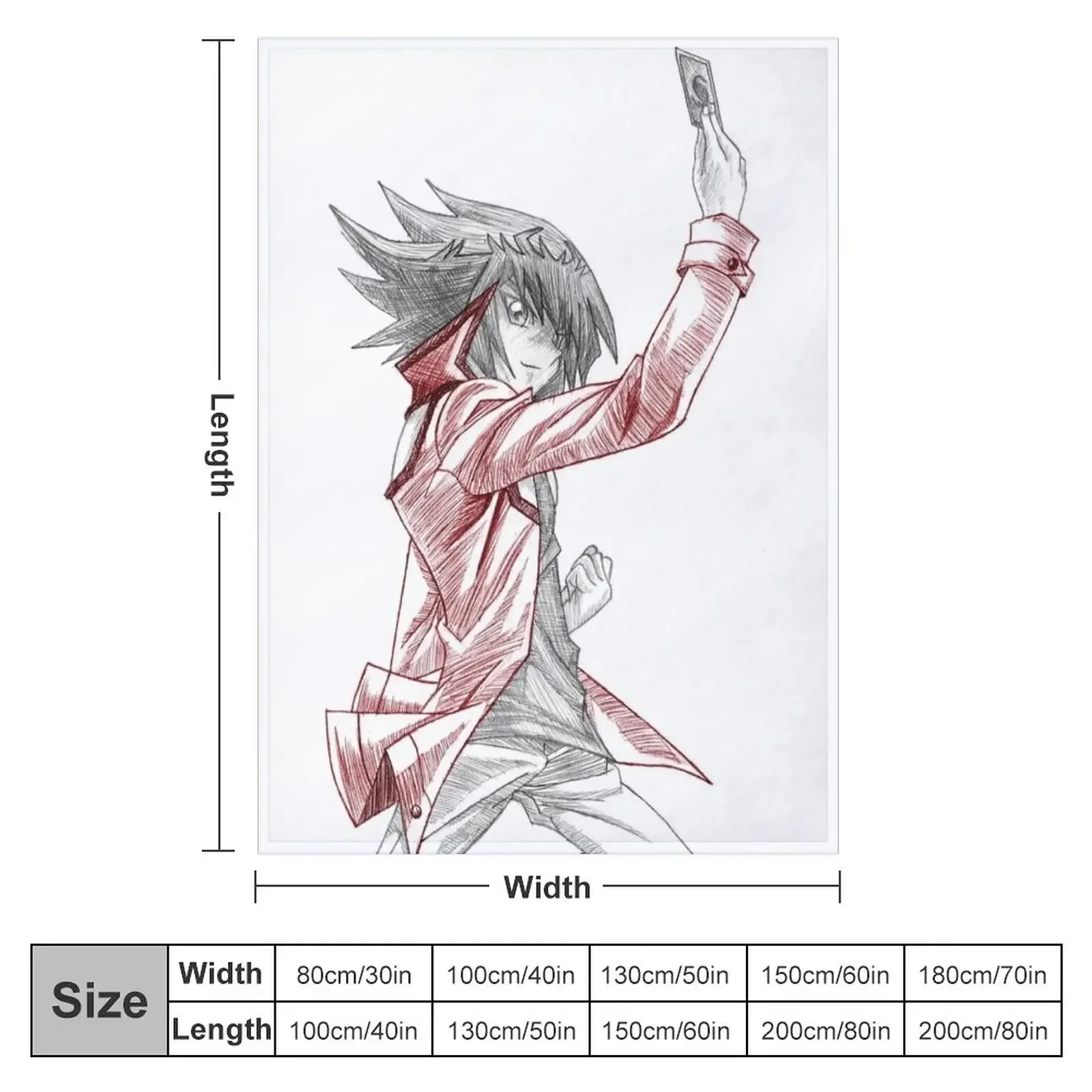 Jaden Yuki Throw Blanket Loose anime Multi-Purpose Blankets