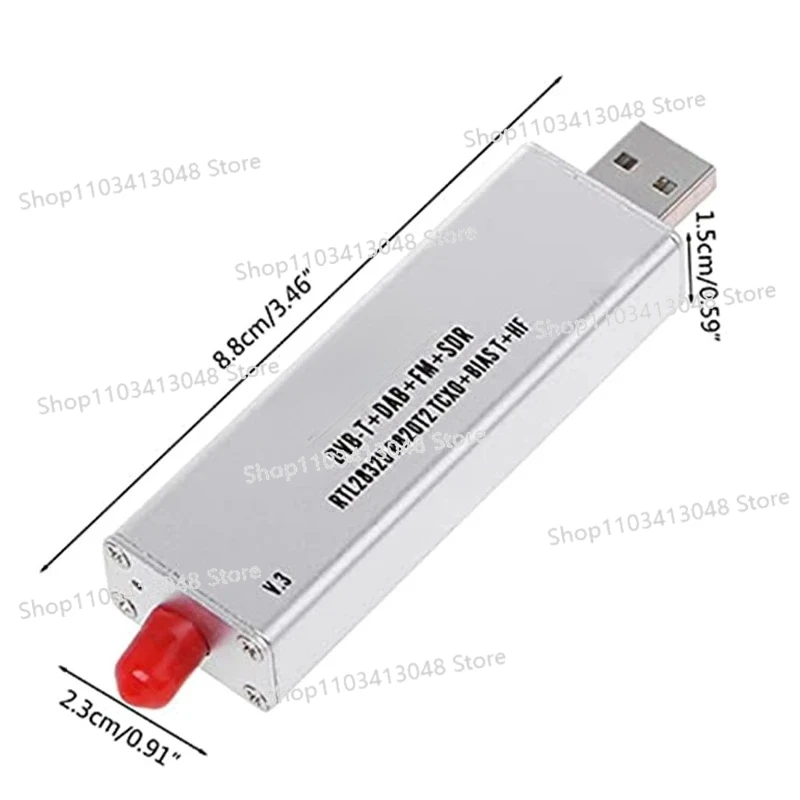 

New 0.1MHz-1.7GHz Receiver R820T2 USB RTL-SDR Dongle with 0.5Ppm Tester