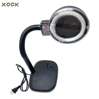 Desktop Magnifier with Lamp for Jewellery Watch Welding Repair Adjustable Illuminated Magnifying Glass Jewelry Tools
