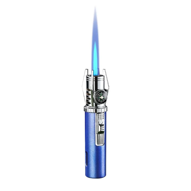 

Mini High Temperature Welding Gun Windproof Blue Flame Butane Gas Torch Lighter Safety Lock Fire Switch Kitchen Cigar Lighters
