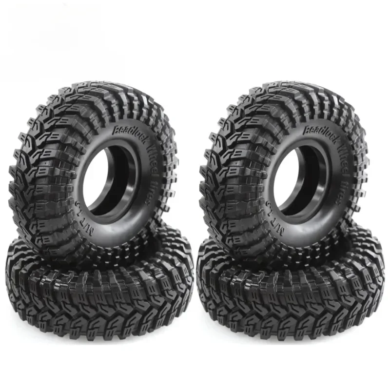 Axial AXI03004 Capra 1/10 RC 자동차 몬스터 트럭 업그레이드 부품용 스폰지가 있는 1.9인치 고무 비드록 휠 타이어