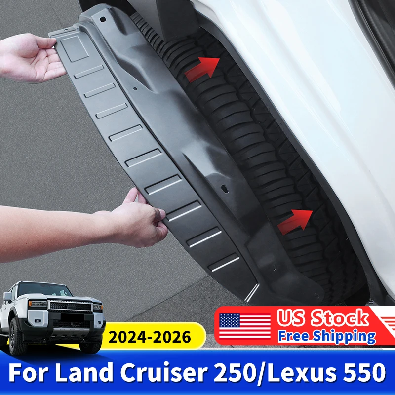 

For Toyota fj Land Cruiser Prado 250 LC250 2024 2025 Lexus 550 Rear Fender Anti-mud Splash No Drilling Required Car Accessories
