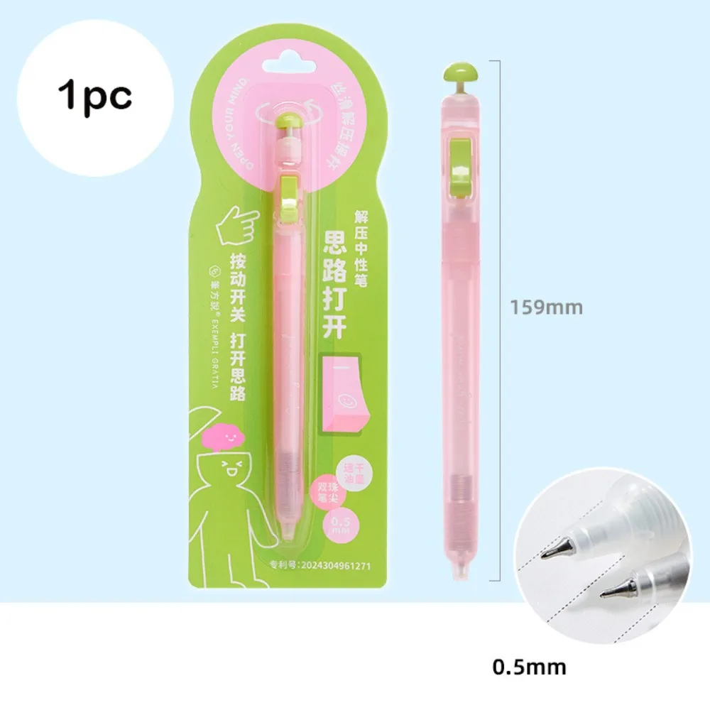 Creative 0.5mm Relax Switch Pen Smooth Writing Anti-Anxiety Fidget Clicker Gel Pen Study Tool for School Students