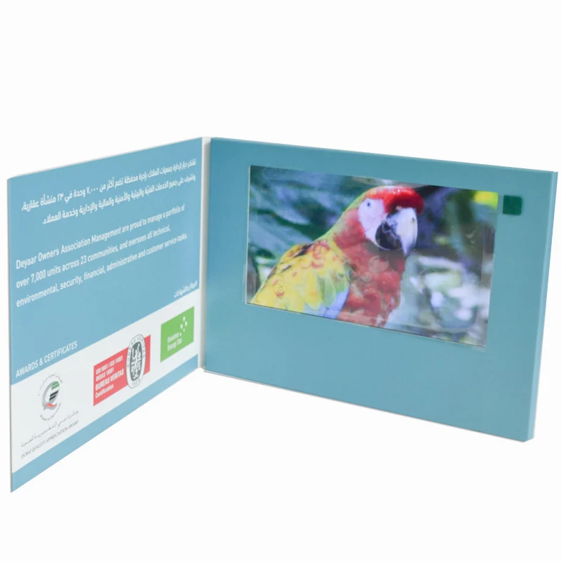 

Customized 10 inch Chinese homemade 7 inch lcd screen video custom card brochure for business promotion