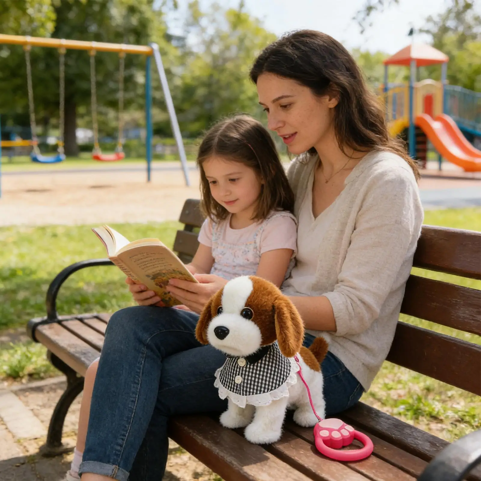 로봇 강아지 시뮬레이션 플러시 전자 강아지, 로봇 강아지, 걷고 짖는 전자 애완동물, 전기 강아지 장난감, 휴일 선물