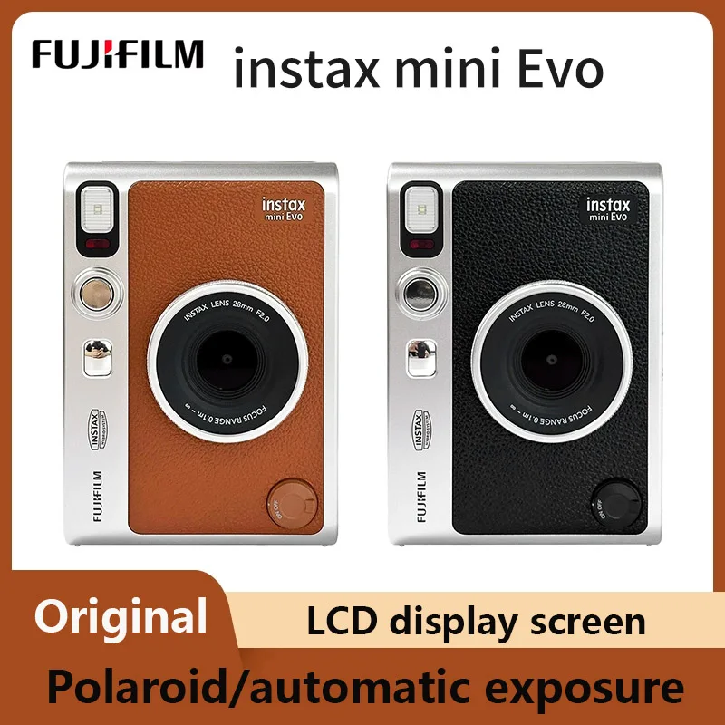 FUJIFILM Instax Mini EVO Instant Film Retro Camera Black Bare Metal One Imaging Retro For 3 Inches Photographic Paper