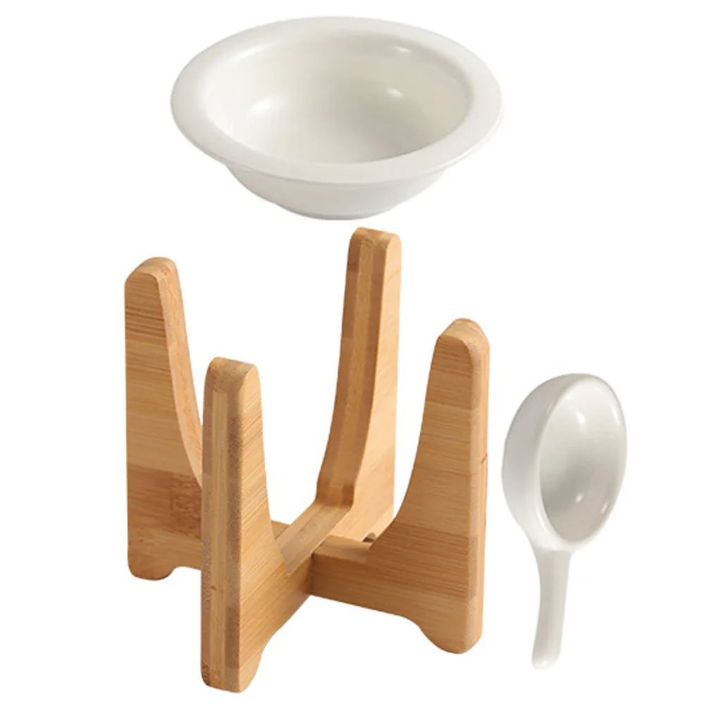 

1Set Aroma Burner with Bamboo Base Ceramic Top Tealight Essential Oil Warmer Diffuser for Calming Fragrance Any Room