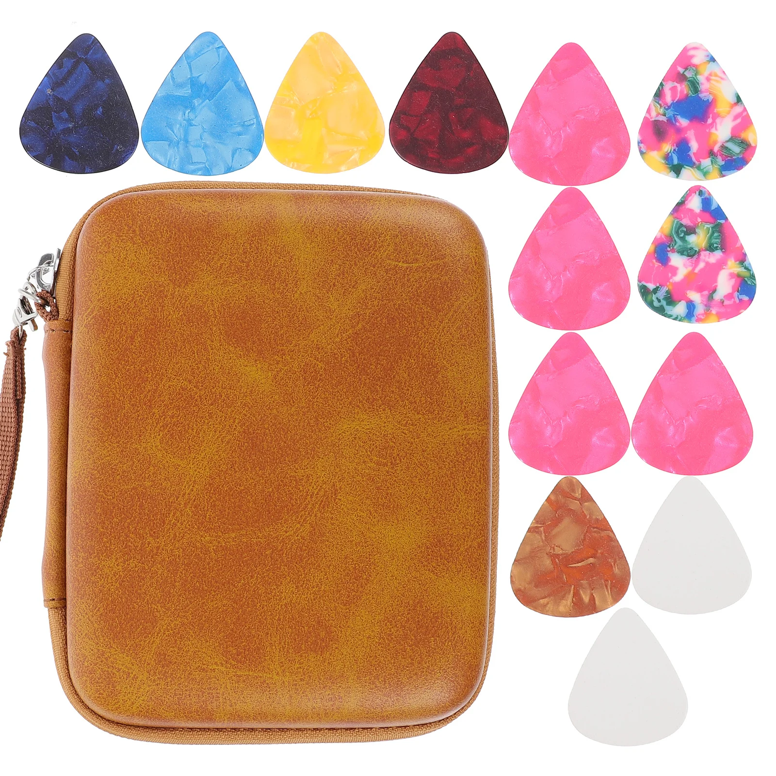 

Guitar Pick Storage Container Holder for Picks Bags Plectrum Cases Holders with Mesh Pocket