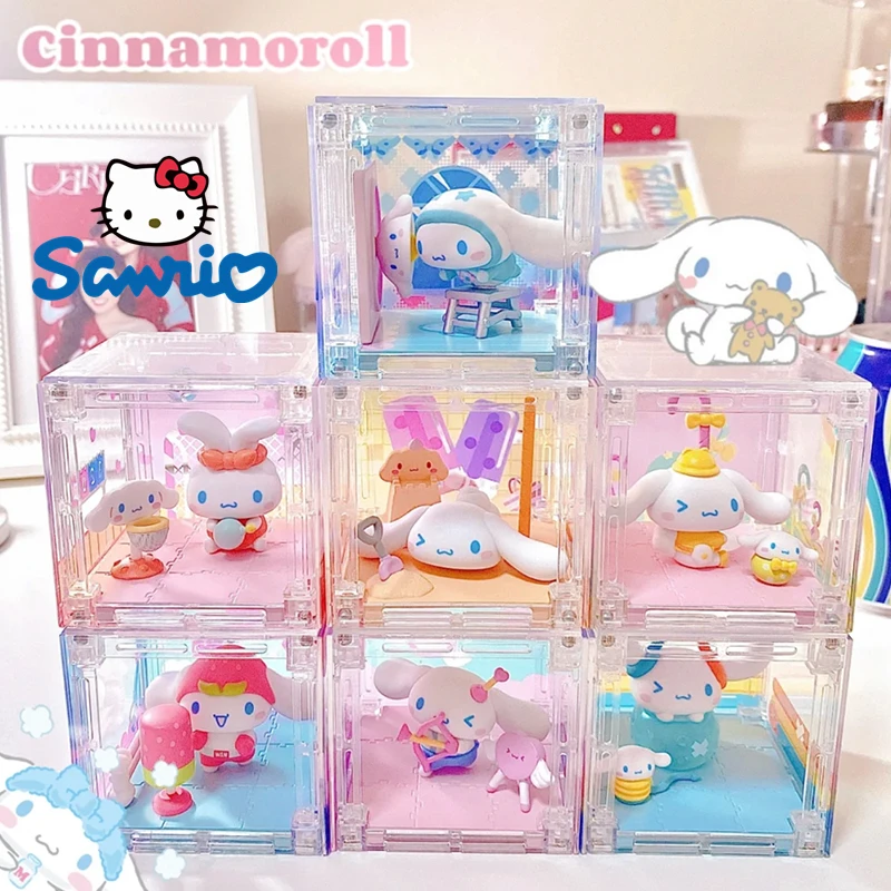 Sanrio Cinnamoroll Decompression Club Series Blind Box Kawaii Cartoon Surprise Cute Anime Figures Girls Birthday Mysterious Gift