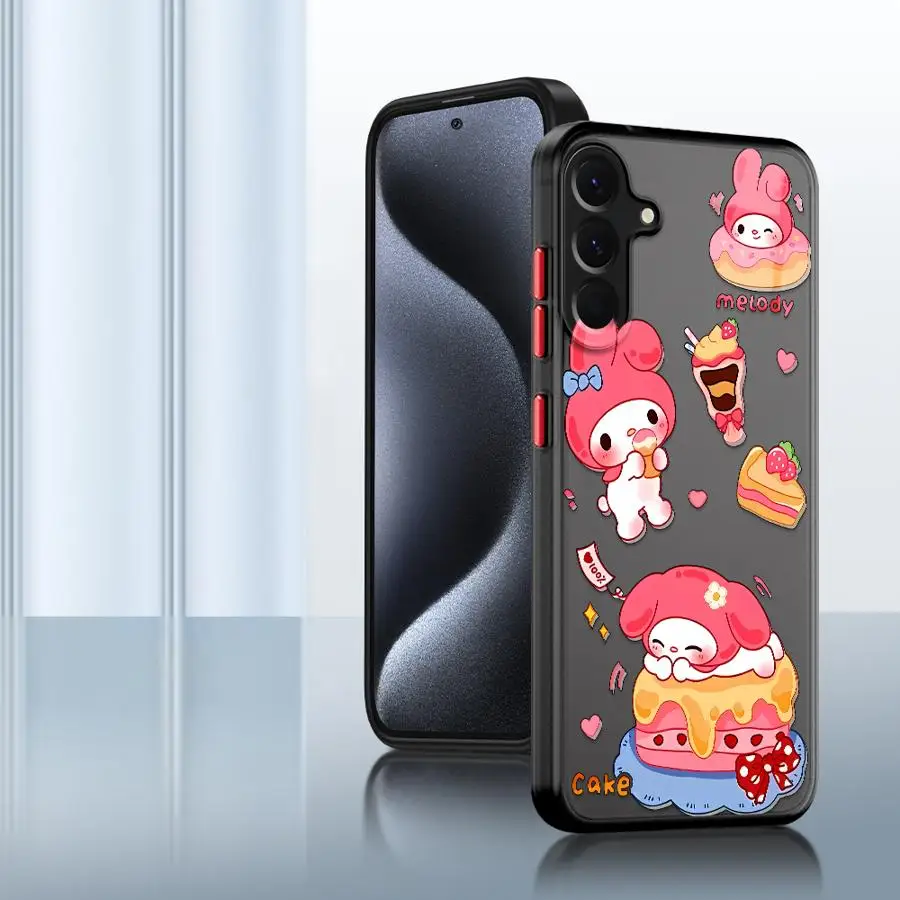Sanrio Donut funda trasera de teléfono para Samsung Galaxy Note 20 Ultra 10+ 9 8 A13 A06 A30 A05 A15 A16 A12 A14 A70 A50
