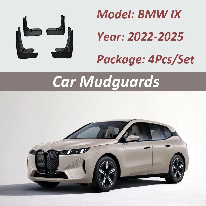 

Car Mudguards Auto Mud Flaps Splash Guard For BMW IX Electric Vehicle 2022 2023-2025 Front Rear Fender 4Pcs/Set Splash Guards