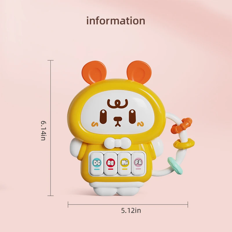 ของเล่นดนตรี - รูปทรงกระต่ายน่ารัก ของเล่นเสริมพัฒนาการแบบอินเทอร์แอคทีฟ สีสันสดใส ของเล่นเด็ก/ดีไซน์น่าสนใจ/ปลอดภัยสำหรับเด็ก