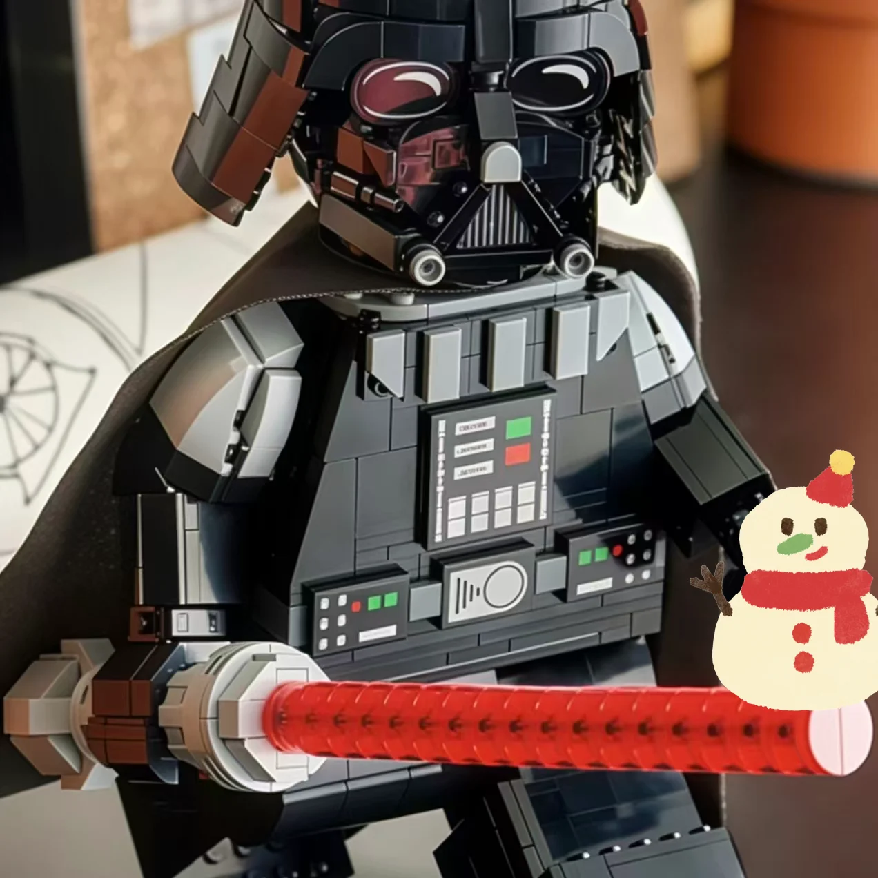 Image of 1028-teiliges Star Interstellar Conflict Up-Scaled Schwarzer Samurai Minifigur Baustein-Modell Ornament Weihnachtsgeschenke