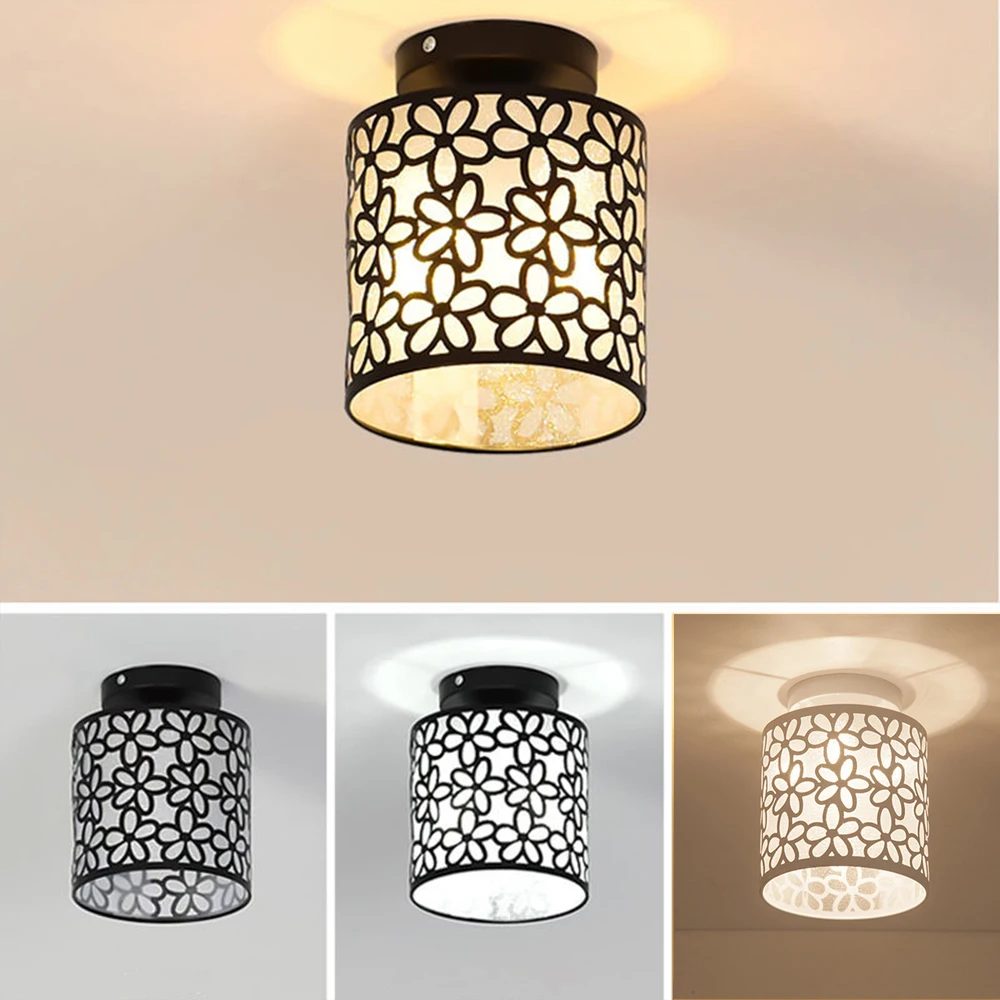 

Modern Nordic Ceiling Light Flower Print Loft Ceiling Lamp Shade for Home Bedroom Living Room Kitchen Lighting Art Decor