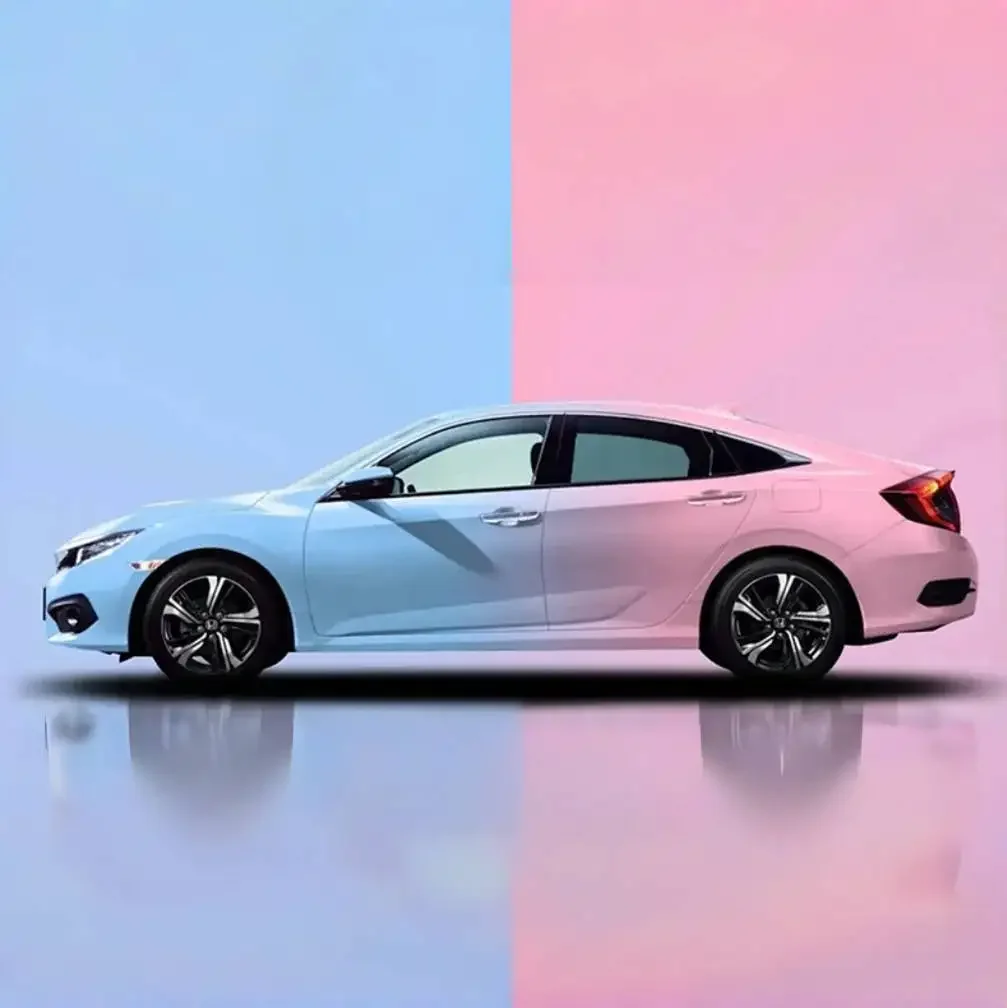 2025 Pet Liner Super Bright Chrome Metallic Paint Protection Soul Red Vinyl Wrap Rolls voor auto