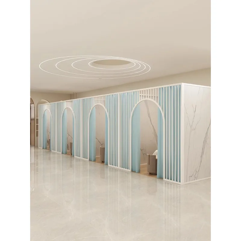 

Beauty salon screen partition new Chinese style light luxury modern head treatment bed box single room foot bath life hall parti