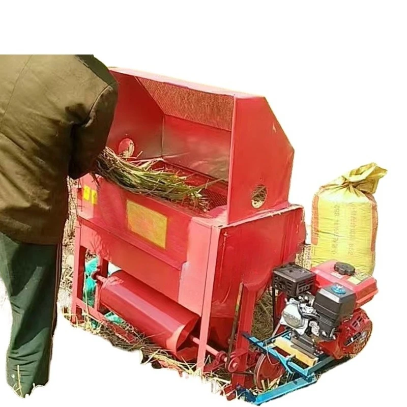 

threshing Small household harvester Rice threshing Rice rice harvester Whaling Millet harvesting machine