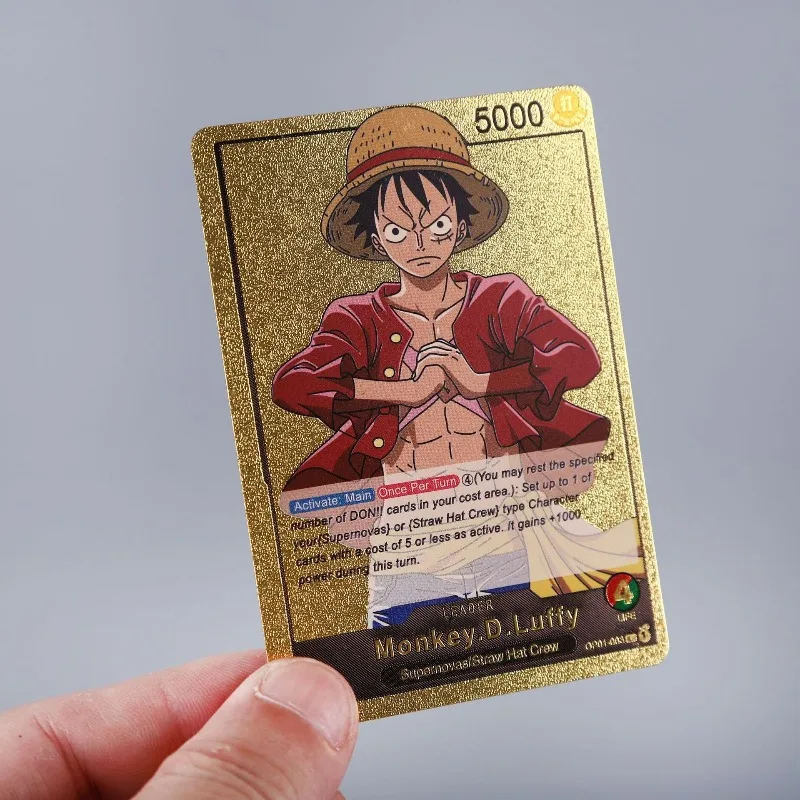 การ์ดวันพีซภาษาอังกฤษแบบฟอยล์สีทอง 55 ชิ้นใหม่ ชุดการ์ดสะสม Sailing Road Flying Kid Solon Gold Card Riman Peripheral