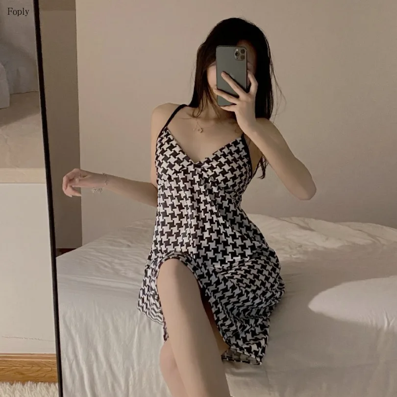 

Chest Pad Women Nightgown Ice Silk Sleepwear Set Nightdress Homewear Nightwear Pyjamas Lace Sleepwear Woman Loungewear Nightgown