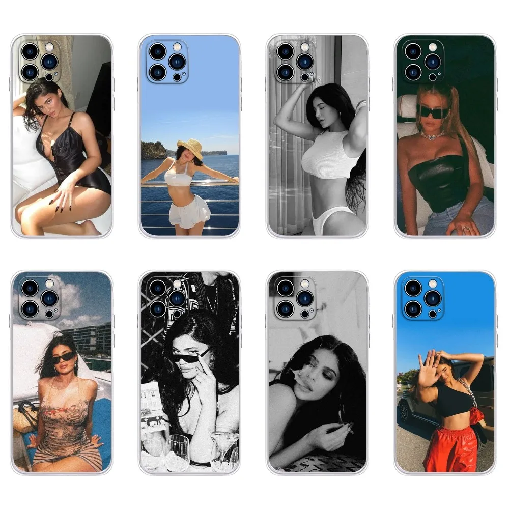 

K-Kylie J-Jenner Phone Case For IPhone 15,14,13,11,12 Pro Max Mini X XR XS 7,8 Plus SE Transparent Cover