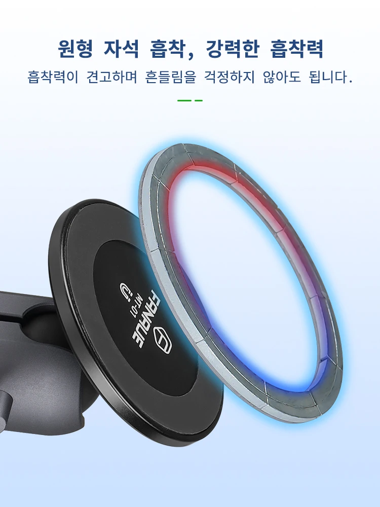 FANAUE Aluminum Magnetic Car Phone Holder Stand for Center Control Screen Dashboard for iPhone 14 13 12 Xiaomi Samsung Huawei