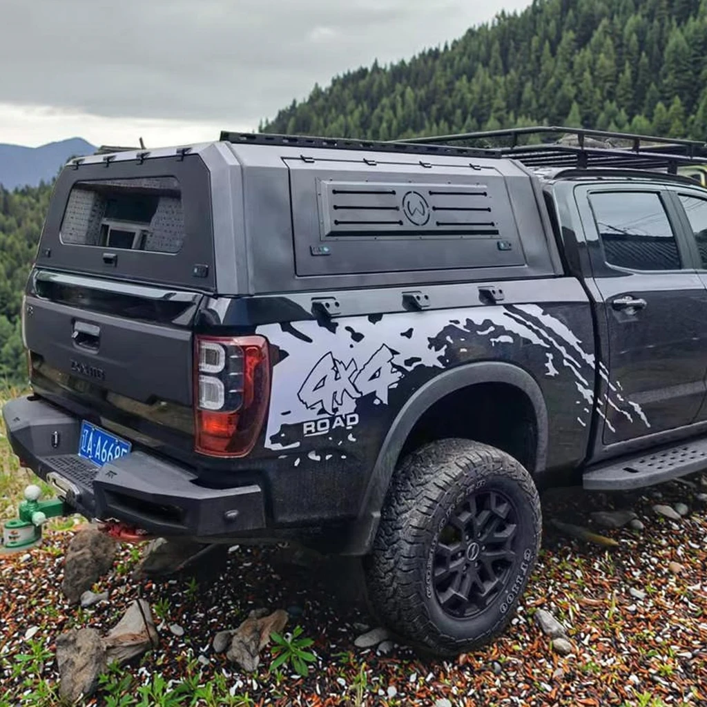 عالية الجودة سبائك الألومنيوم مقاوم للماء شاحنة البضائع السرير الغطاء العلوي طوي على الطرق الوعرة لاقط المظلة العلوية الصلبة ل ZTE/Lingzhu