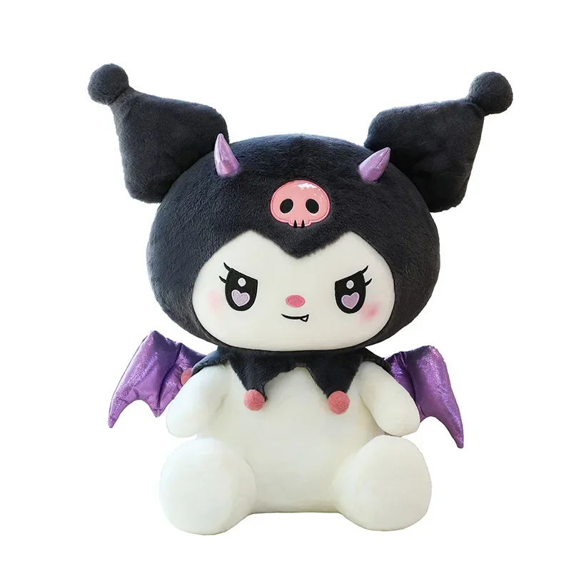 50cm sanrio brinquedo de pelúcia diabo kuromi brinquedo de pelúcia anjo melodia travesseiro decoração do quarto presente aniversário das crianças presente natal